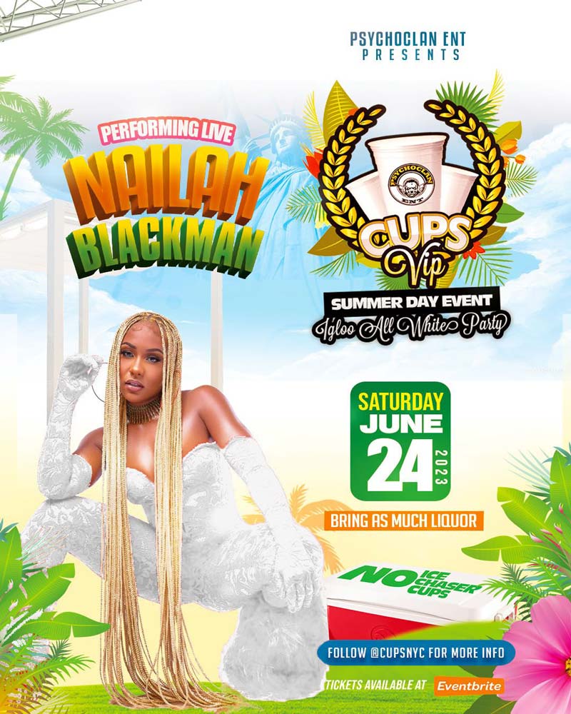 CUPS VIP ALL WHITE DAY COOLER FETE EVENT NYC