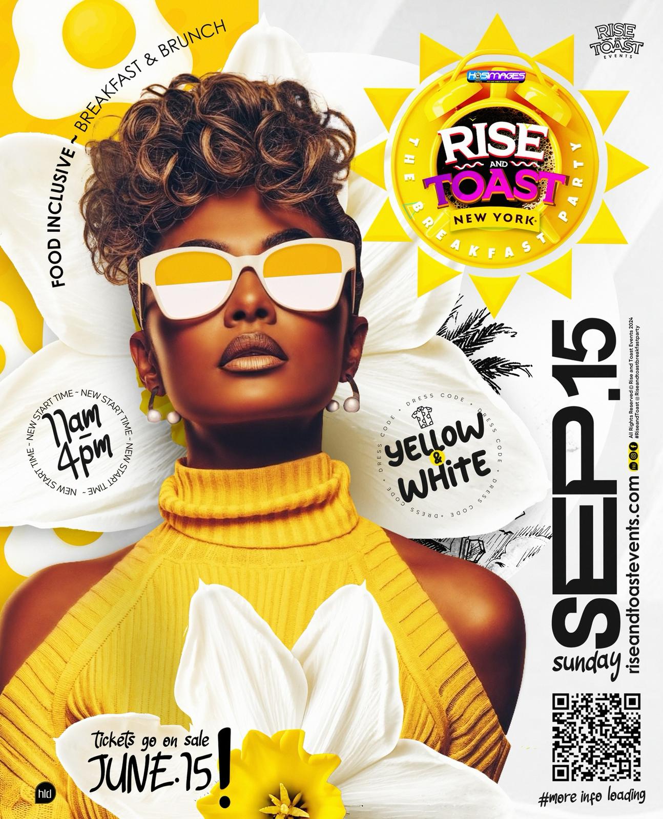 RISE & TOAST Breakfast Party NY - Yellow & White