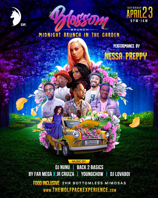 Blossom Midnight Garden Brunch by The Wolfpack Experience