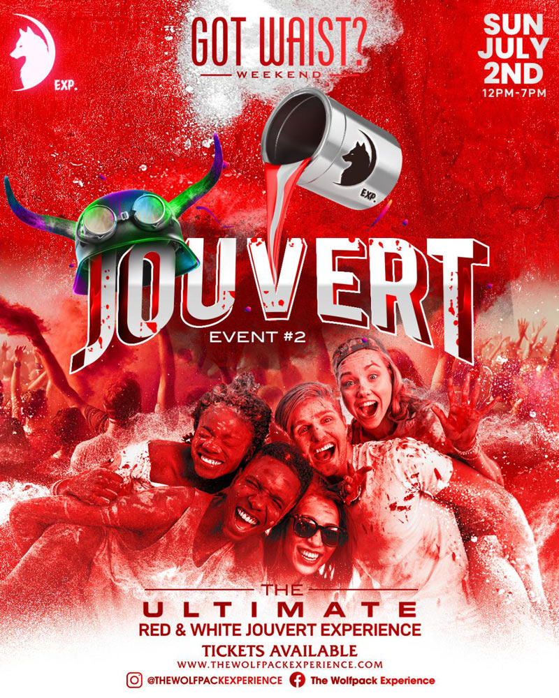 JOUVERT: Red & White Paint & Powder - GOT WAIST WEEKEND 2023