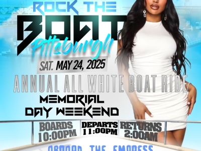 ROCK THE BOAT PITTSBURGH 2025 MEMORIAL DAY WEEKEND ALL WHITE BOAT PARTY
